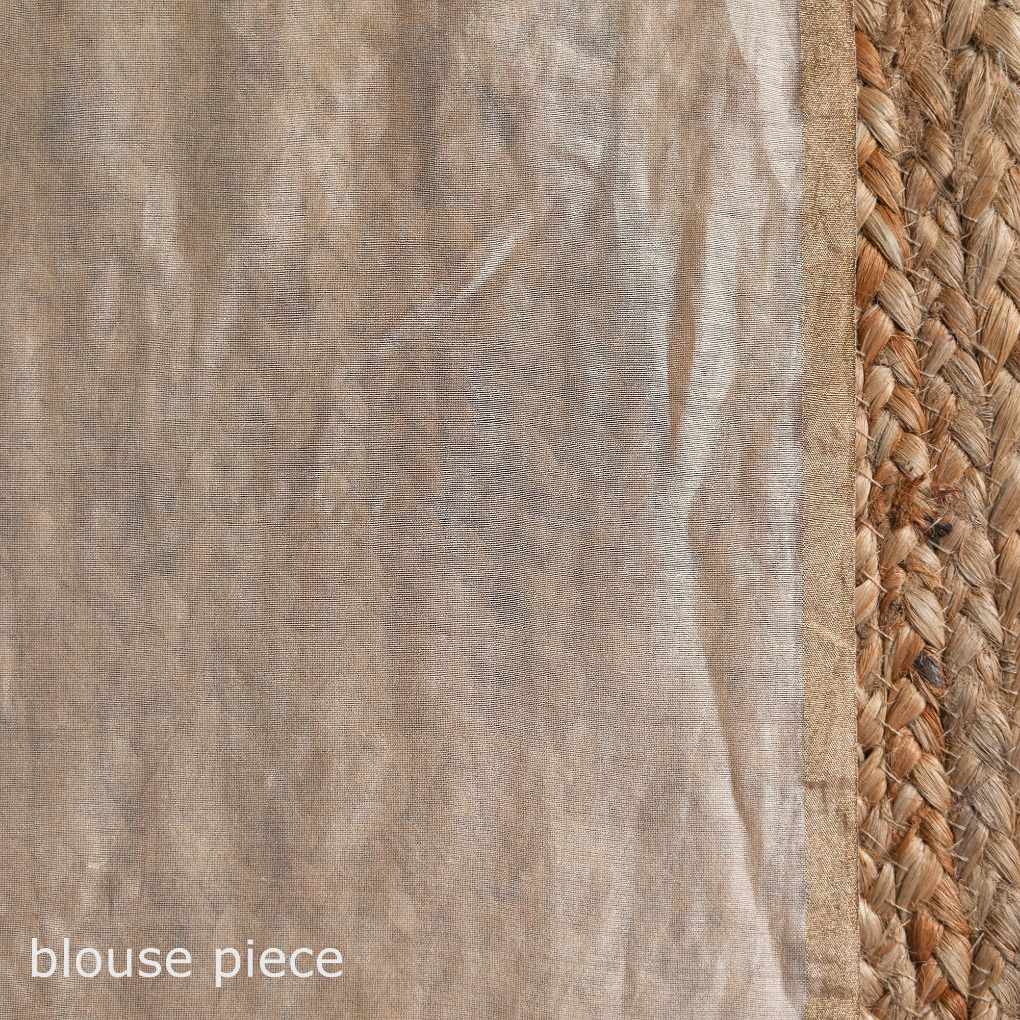 Beige - Hand Embroidered Chanderi Silk Lucknowi Chikan Saree 03 sold by Itokri product image thumbnail 5