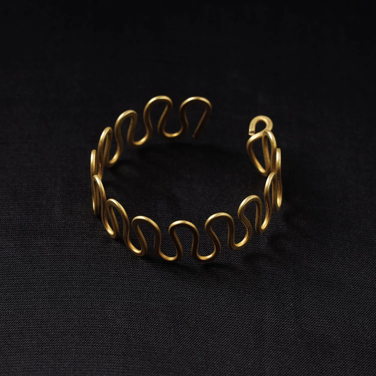 Yellow - Brass Metal Handcrafted Bracelet (Adjustable) 60 sold by Itokri product image thumbnail 3