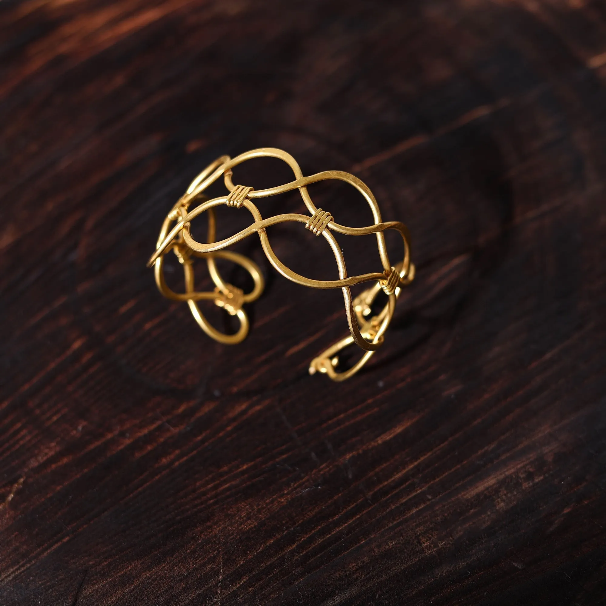 Yellow - Brass Metal Handcrafted Bracelet (Adjustable) 58 sold by Itokri product image thumbnail 2