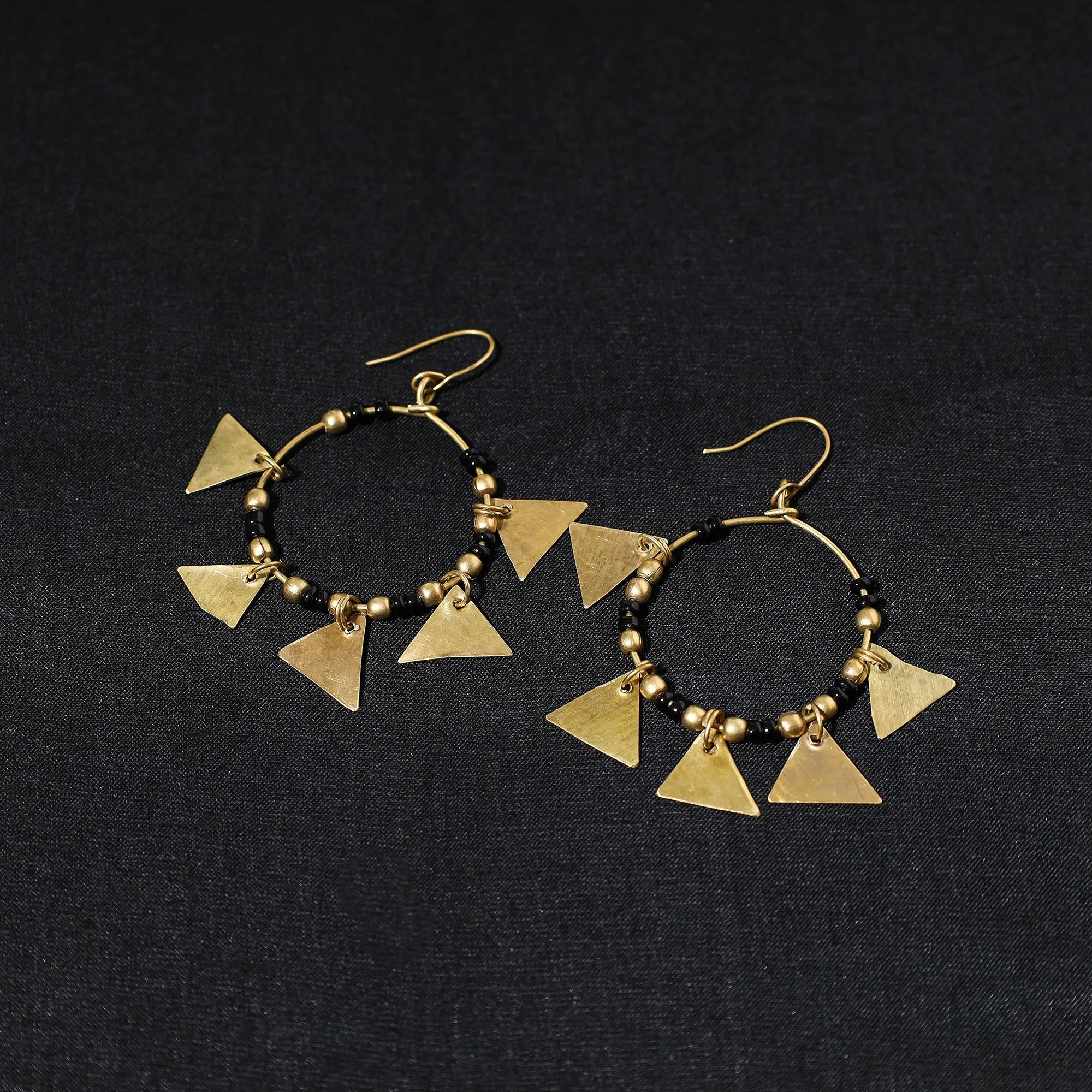 Yellow - Brass Metal Handcrafted Earrings 21 sold by Itokri