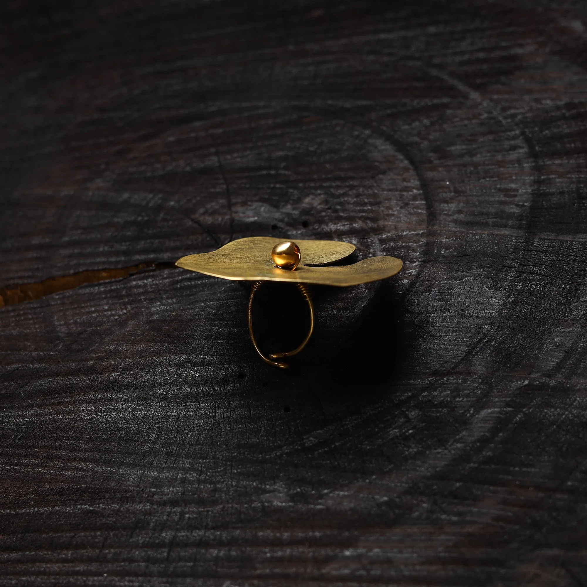 Yellow - Brass Metal Handcrafted Ring 01 sold by Itokri product image thumbnail 2