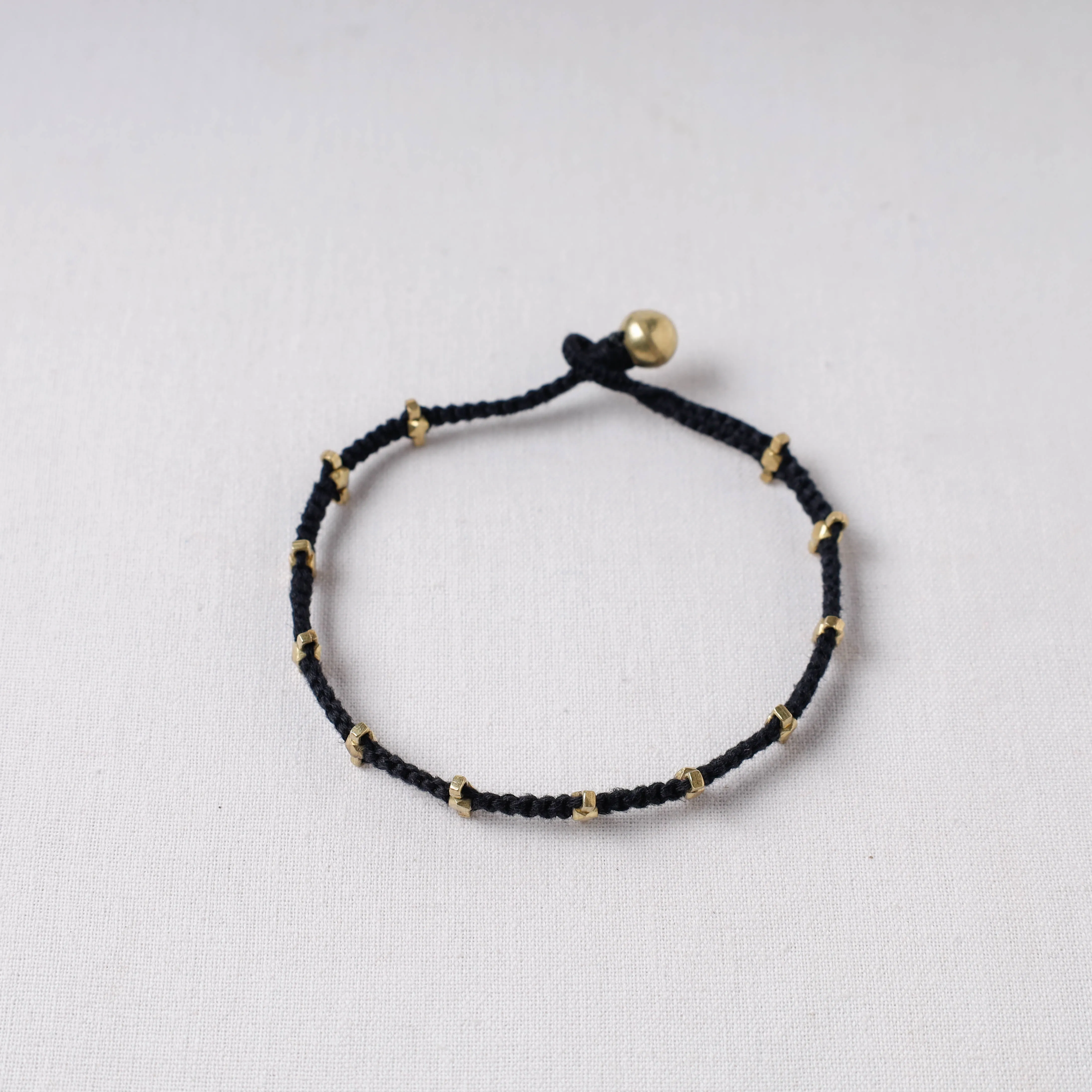 Black - Handcrafted Odisha Dokra Beads Threadwork Tribal Anklet 05 sold by Itokri product image thumbnail 2