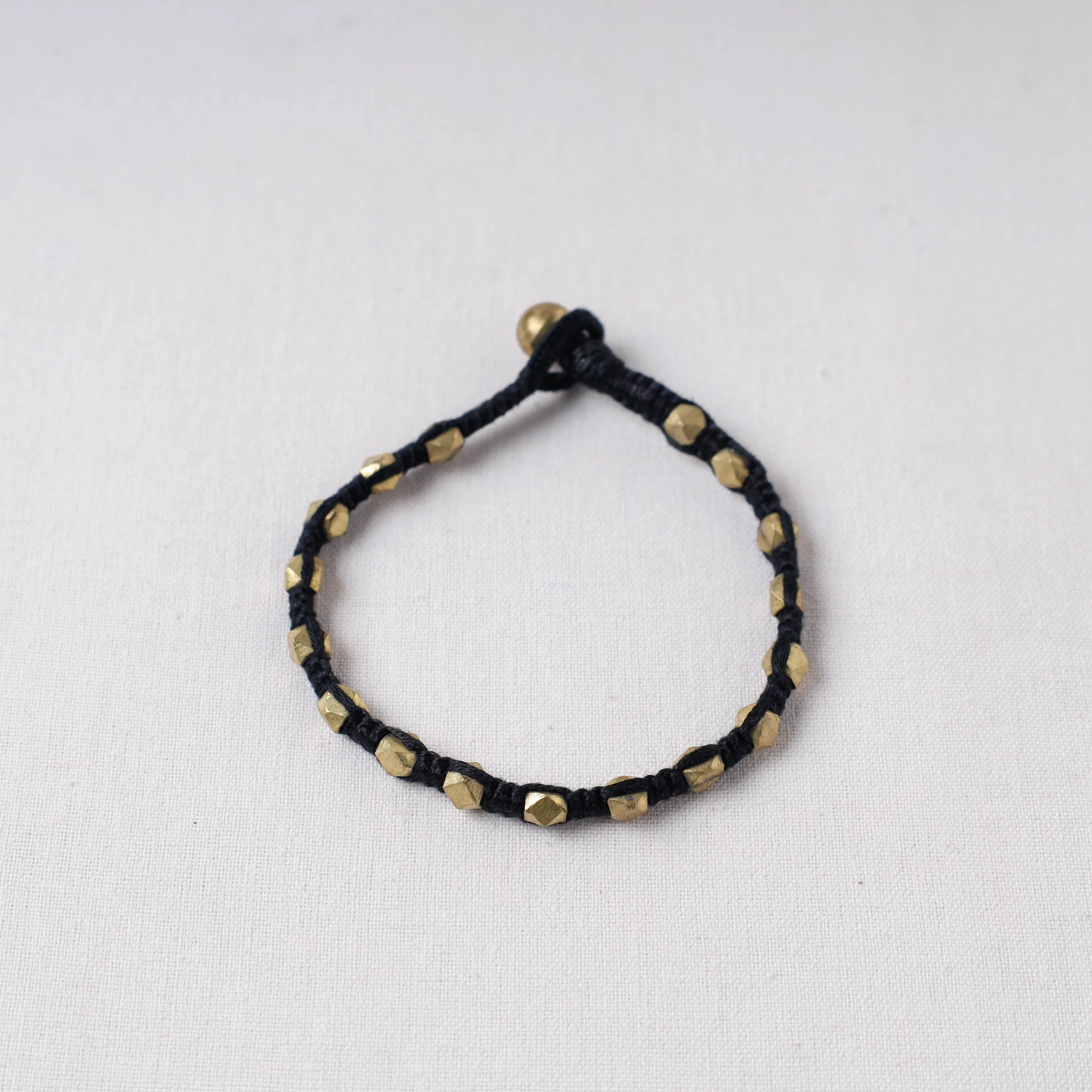Black - Handcrafted Odisha Dokra Beads Threadwork Tribal Anklet 02 sold by Itokri product image thumbnail 2