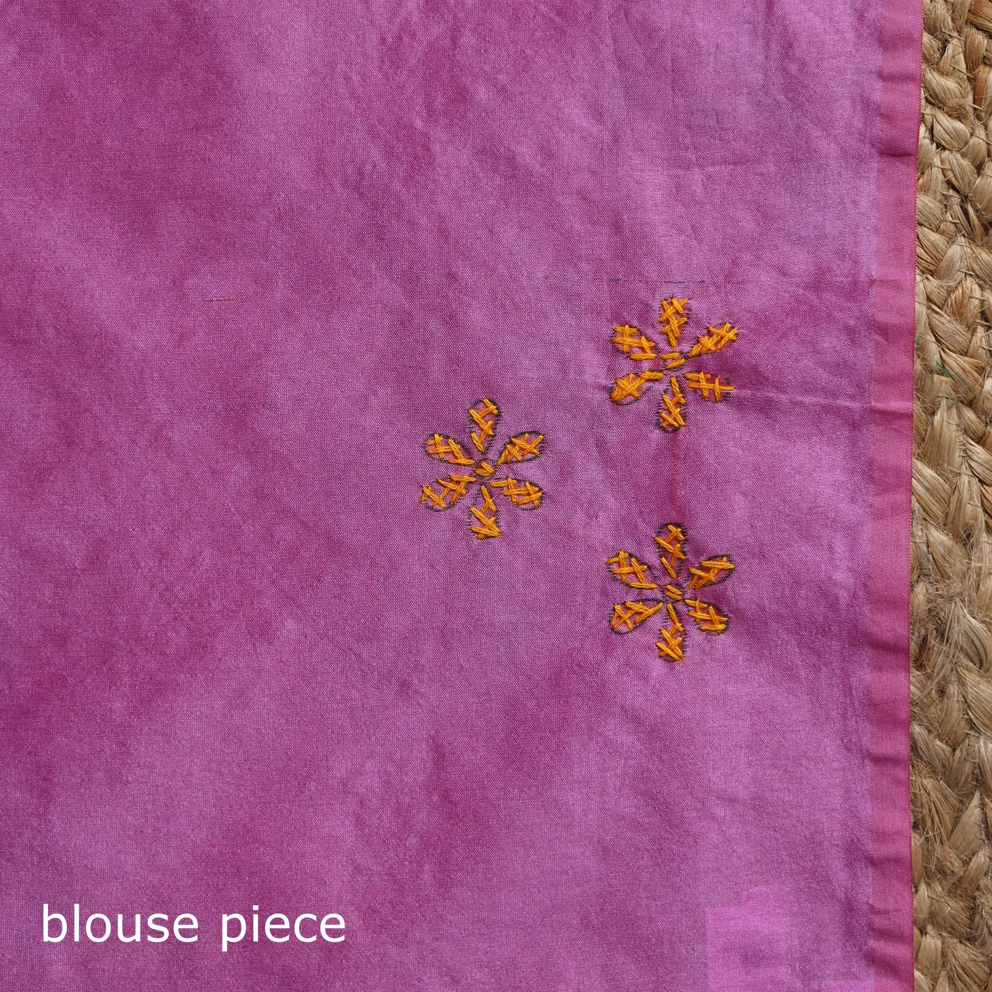 Purple - Bengal Hand Embroidered Silk Nakshi Kantha Saree 28 sold by Itokri product image thumbnail 5