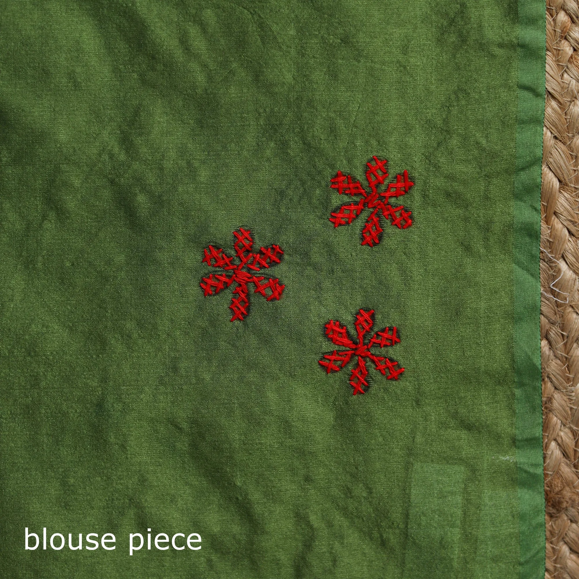 Bengal Hand Embroidered Silk Nakshi Kantha Saree 11 sold by Itokri product image thumbnail 5