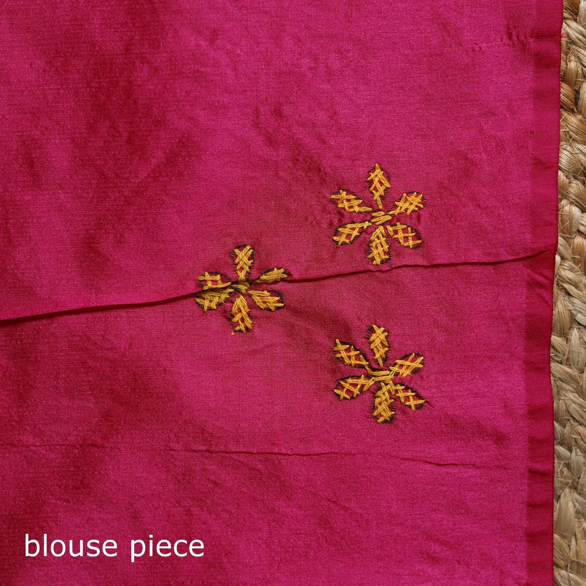 Pink - Bengal Hand Embroidered Silk Nakshi Kantha Saree 02 sold by Itokri product image thumbnail 5