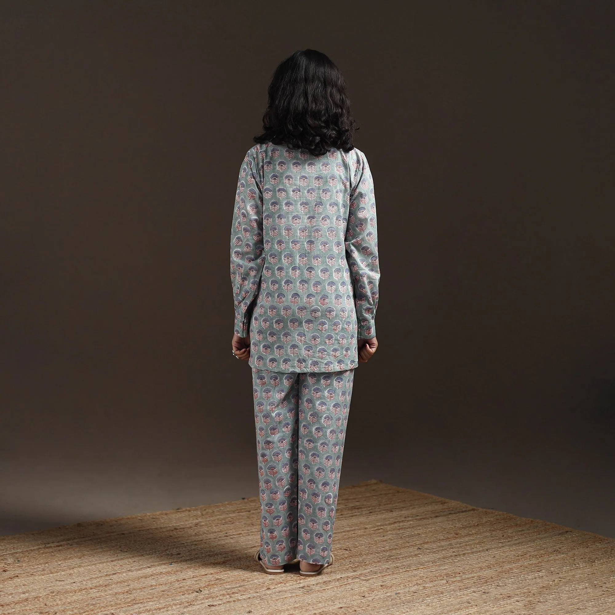 Floral Block Print Cotton Sanganeri Co-Ord Set 17 sold by Itokri product image thumbnail 4