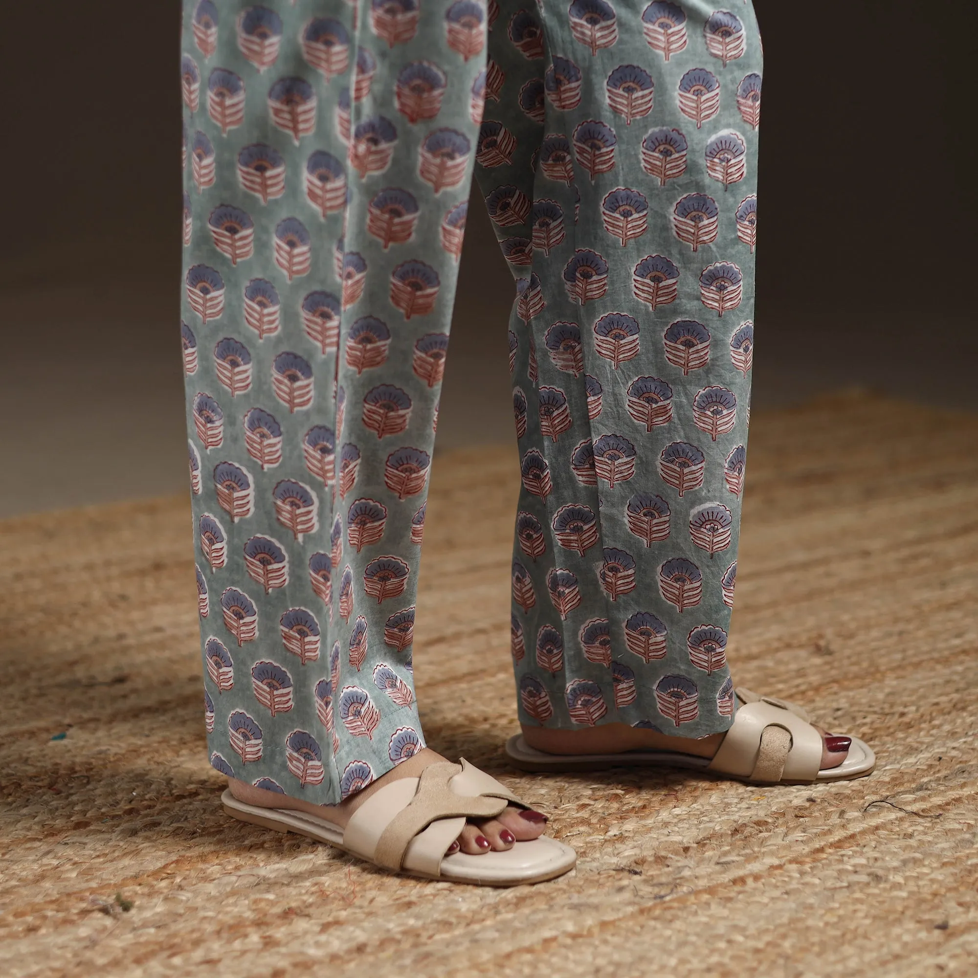 Floral Block Print Cotton Sanganeri Co-Ord Set 17 sold by Itokri product image thumbnail 5