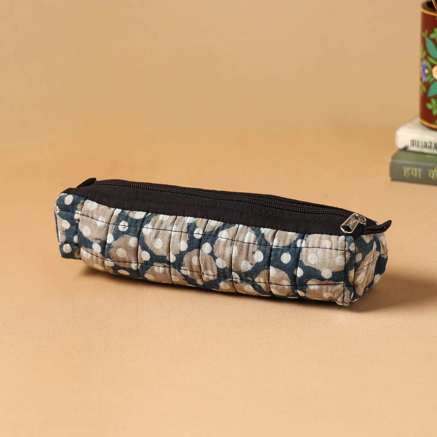 Blue - Handcrafted Quilted Pencil Pouch 24 sold by Itokri product image thumbnail 2