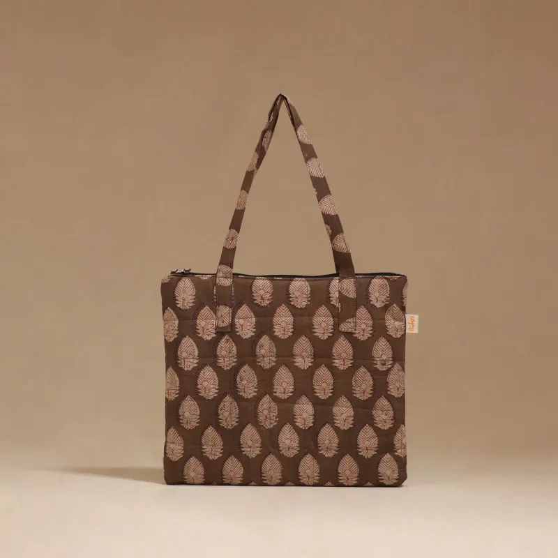 Brown - Handcrafted Quilted Handbag 63 sold by Itokri