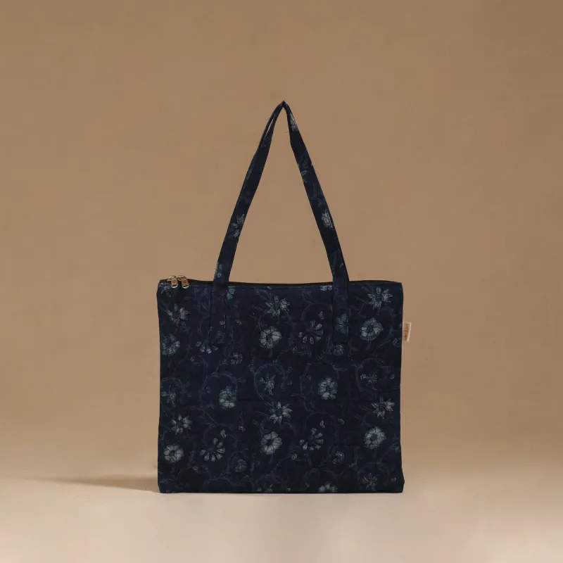 Blue - Handcrafted Quilted Handbag 107 sold by Itokri