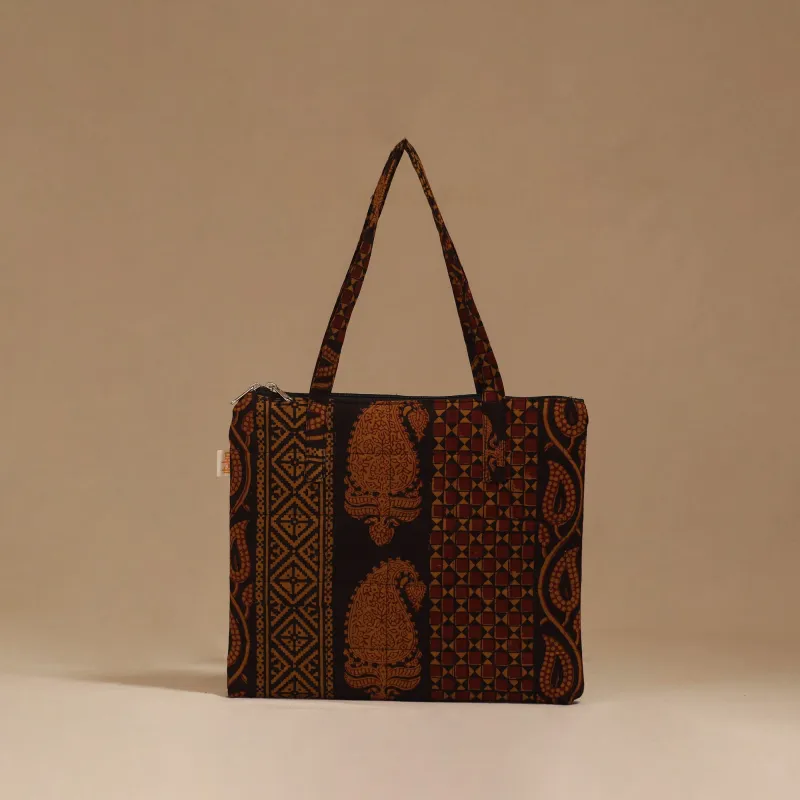 Brown - Handcrafted Quilted Handbag 106 sold by Itokri