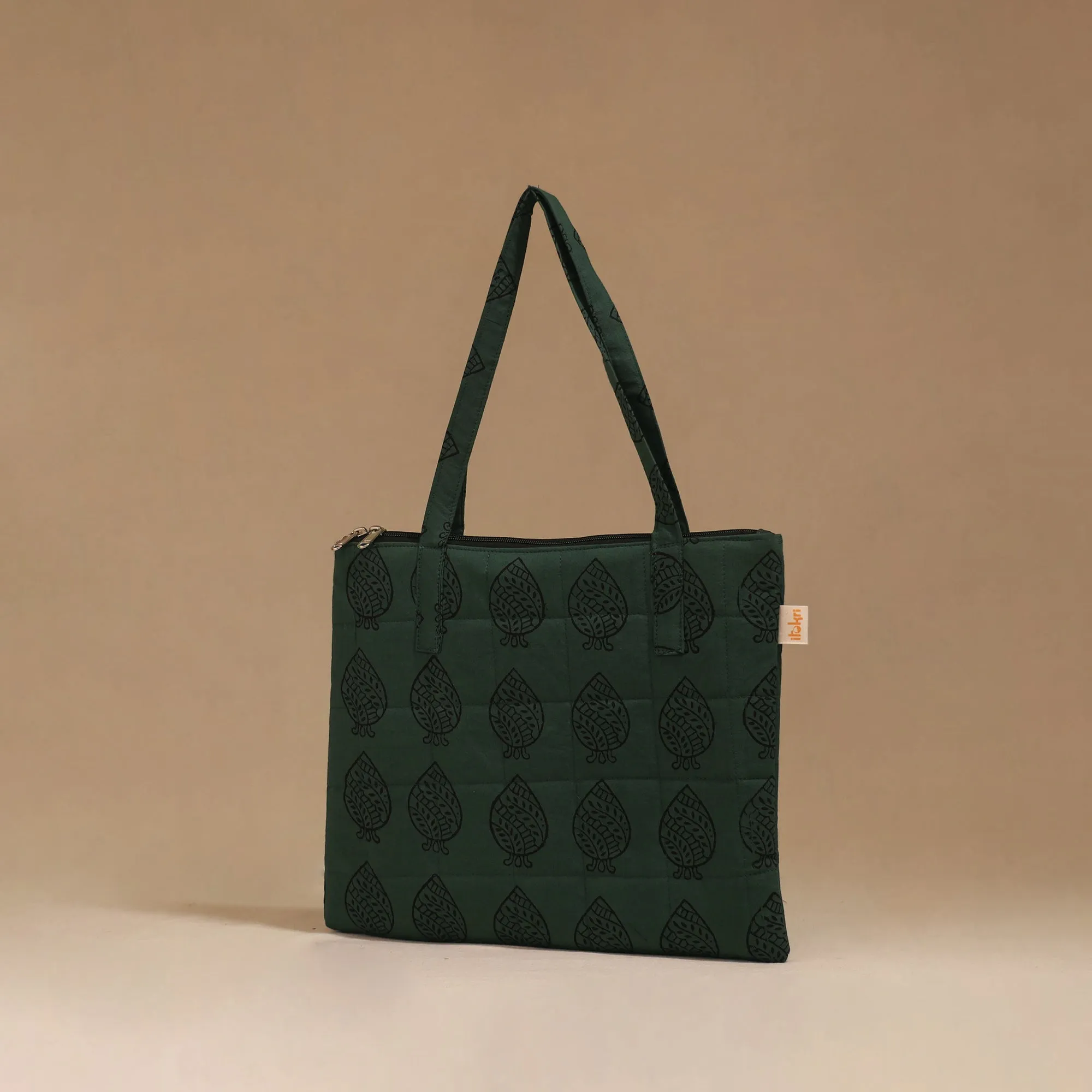 Green - Handcrafted Quilted Handbag 102 sold by Itokri product image thumbnail 2