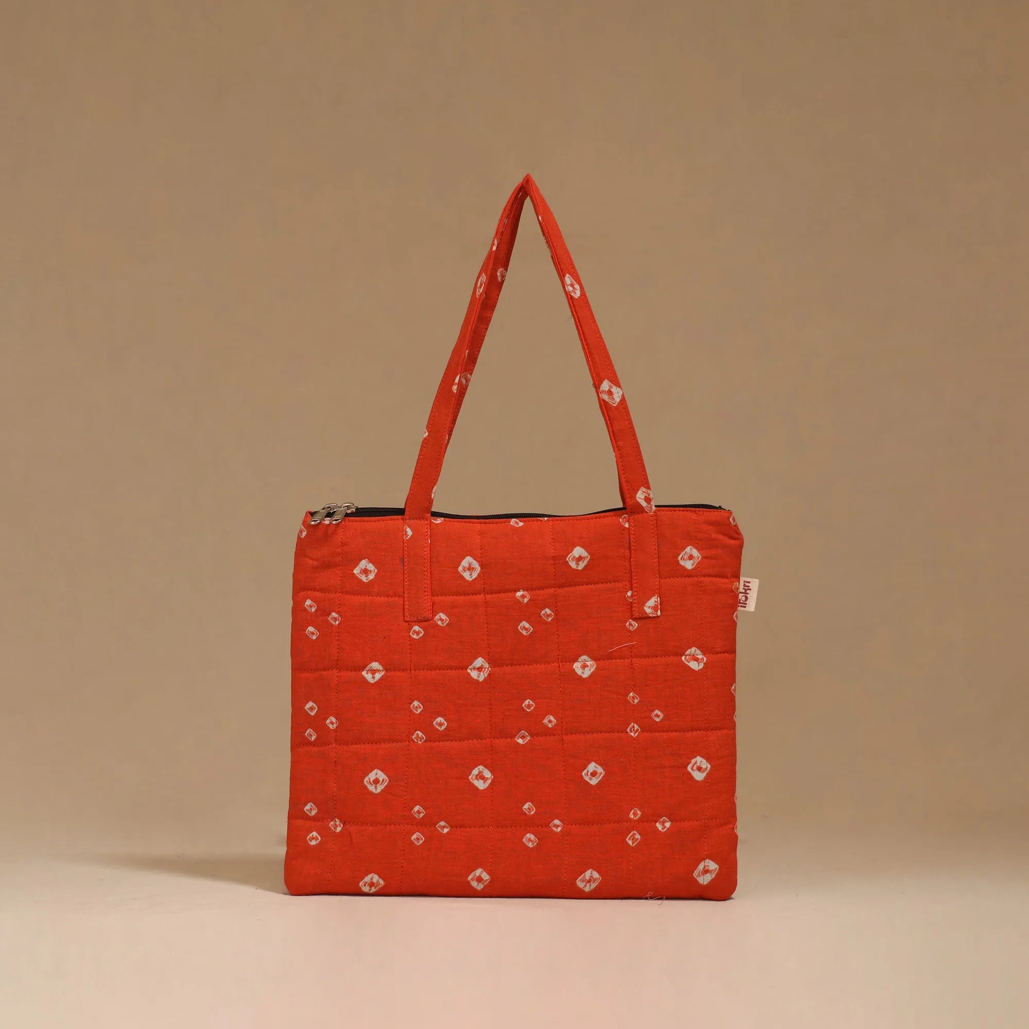 Orange - Handcrafted Quilted Handbag 91 sold by Itokri