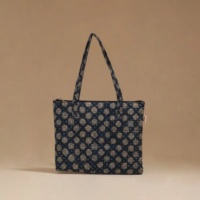 Blue - Handcrafted Quilted Handbag 72 sold by Itokri