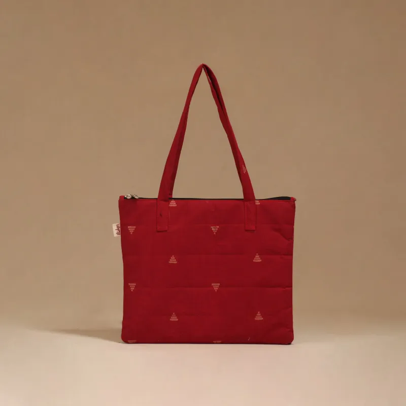 Red - Handcrafted Quilted Handbag 52 sold by Itokri