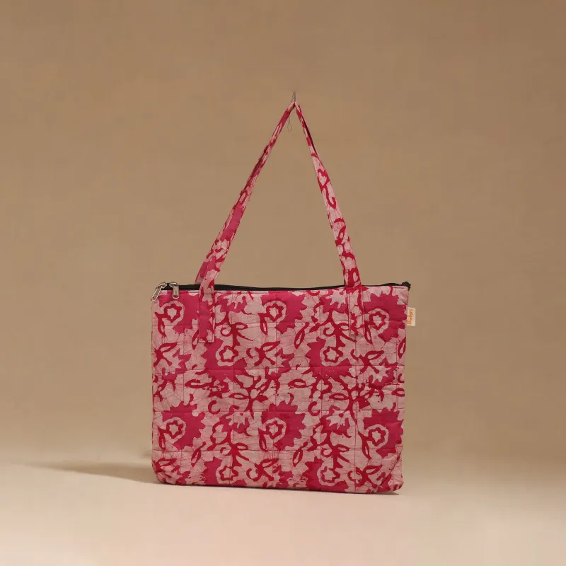 Pink - Handcrafted Quilted Handbag 40 sold by Itokri