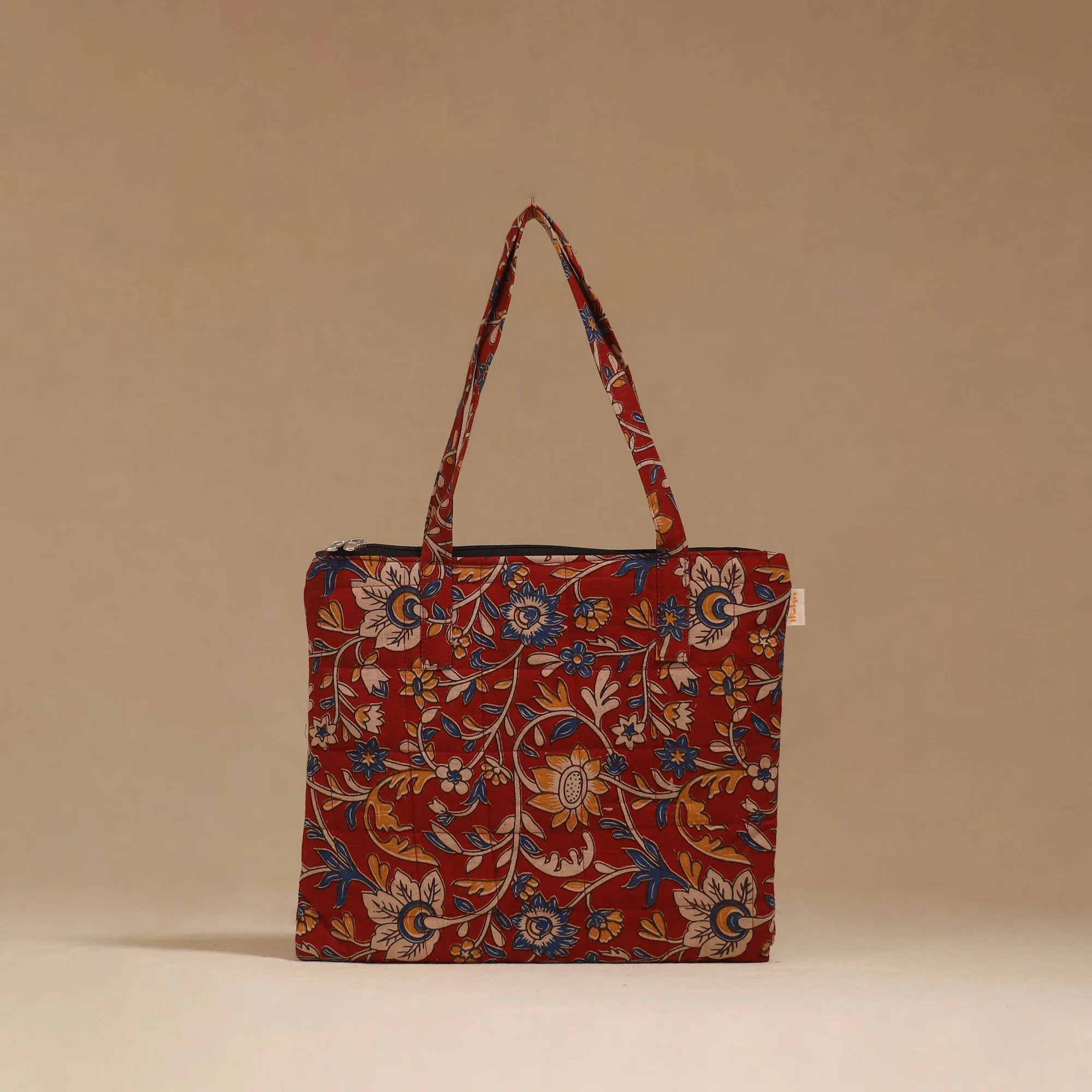 Red - Handcrafted Quilted Handbag 07 sold by Itokri
