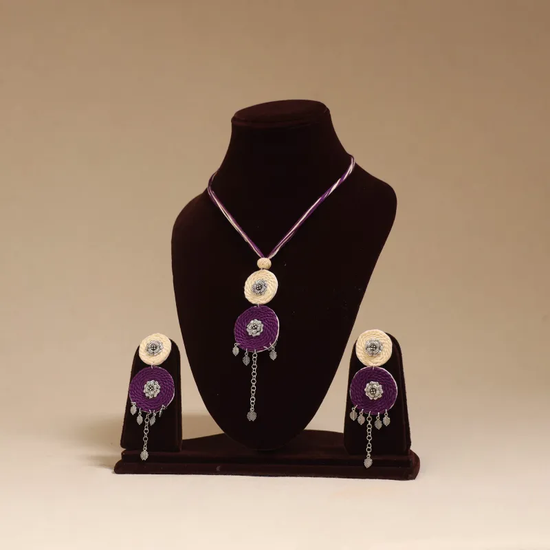 Multicolor - German Silver Thread Necklace Set 10 made by Itokri