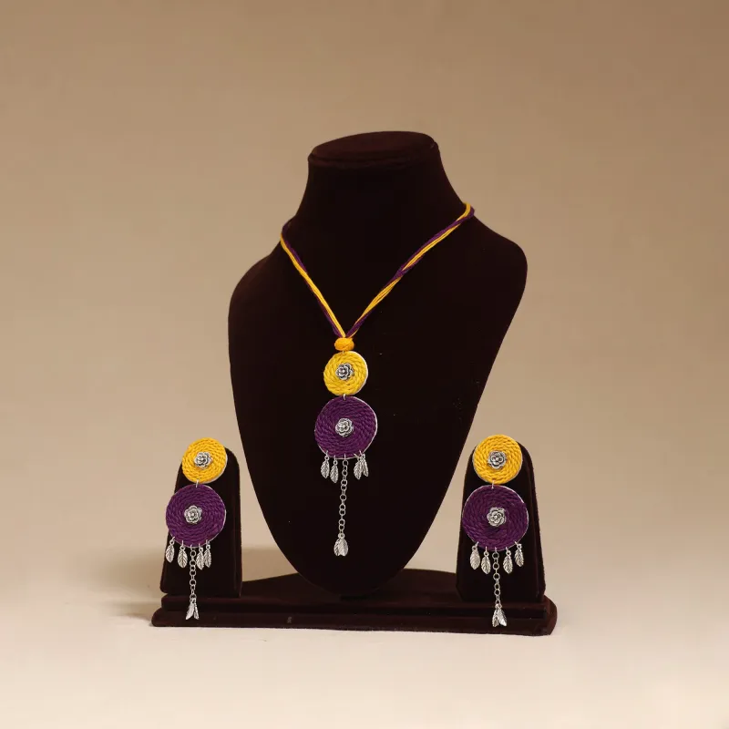 Multicolor - German Silver Thread Necklace Set 07 made by Itokri