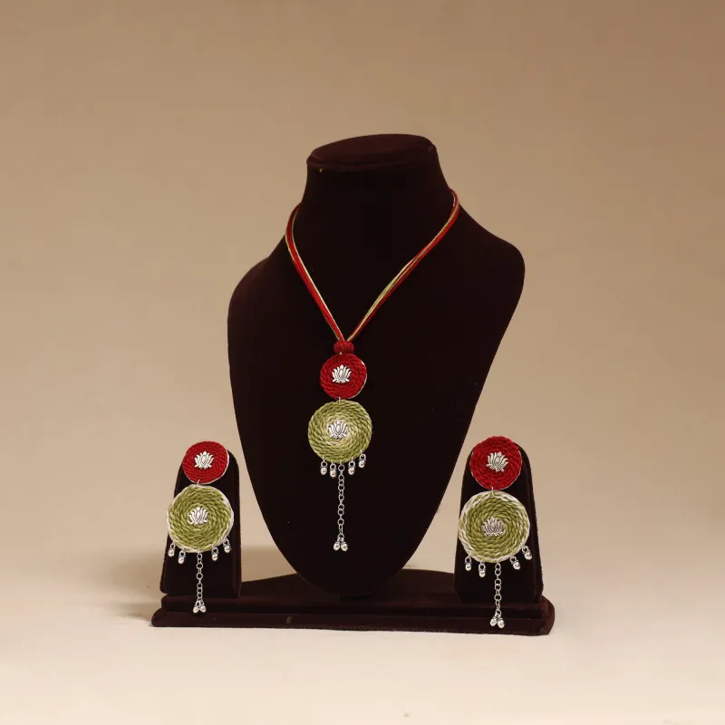 Multicolor - German Silver Thread Necklace Set 06 made by Itokri