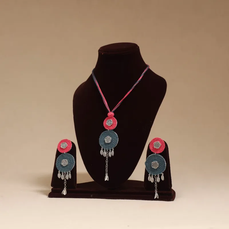 Multicolor - German Silver Thread Necklace Set 05 made by Itokri