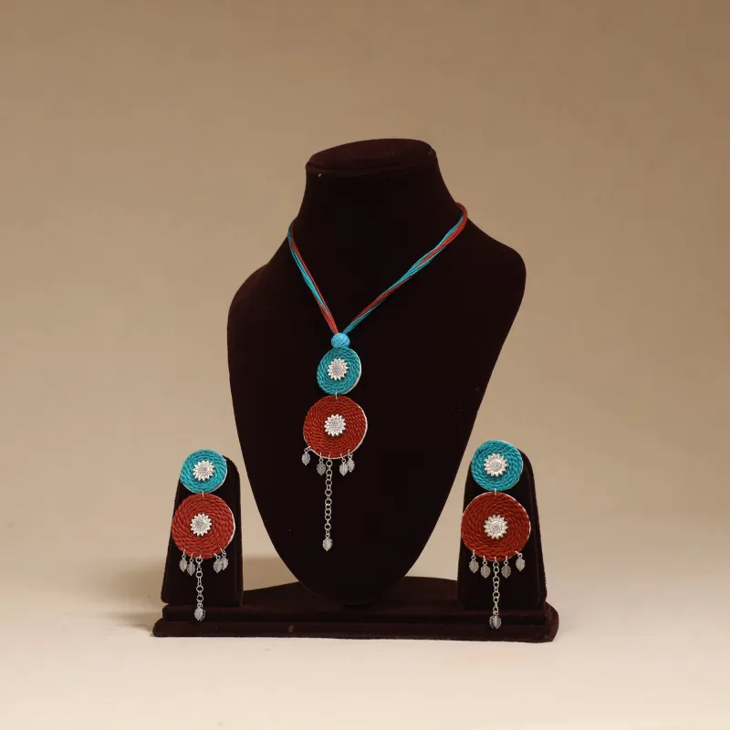 Multicolor - German Silver Thread Necklace Set 04 made by Itokri