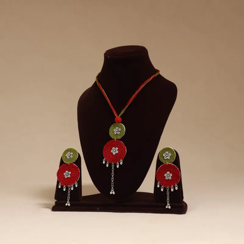 Multicolor - German Silver Thread Necklace Set 03 made by Itokri