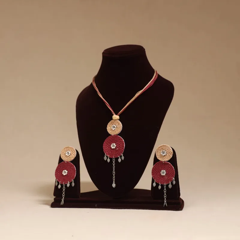 Multicolor - German Silver Thread Necklace Set 01 made by Itokri