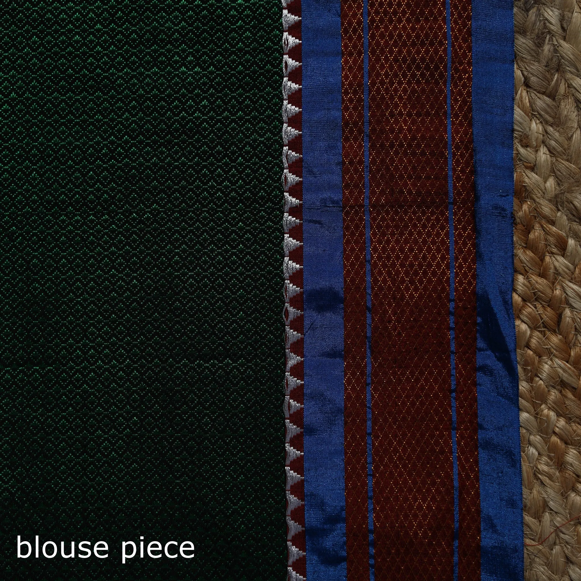 Maroon - Silk Cotton Khun Saree with Ilkal Pallu Chikki Paras Border 45 sold by Itokri product image thumbnail 5