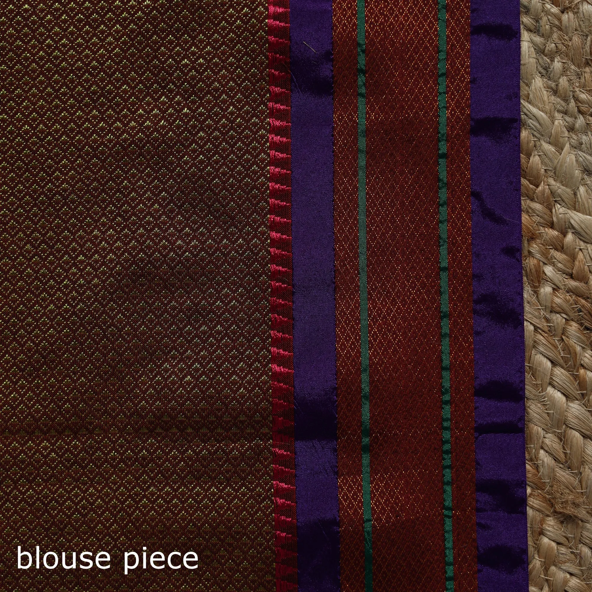 Red - Silk Cotton Khun Saree with Ilkal Pallu Chikki Paras Border 40 sold by Itokri product image thumbnail 5