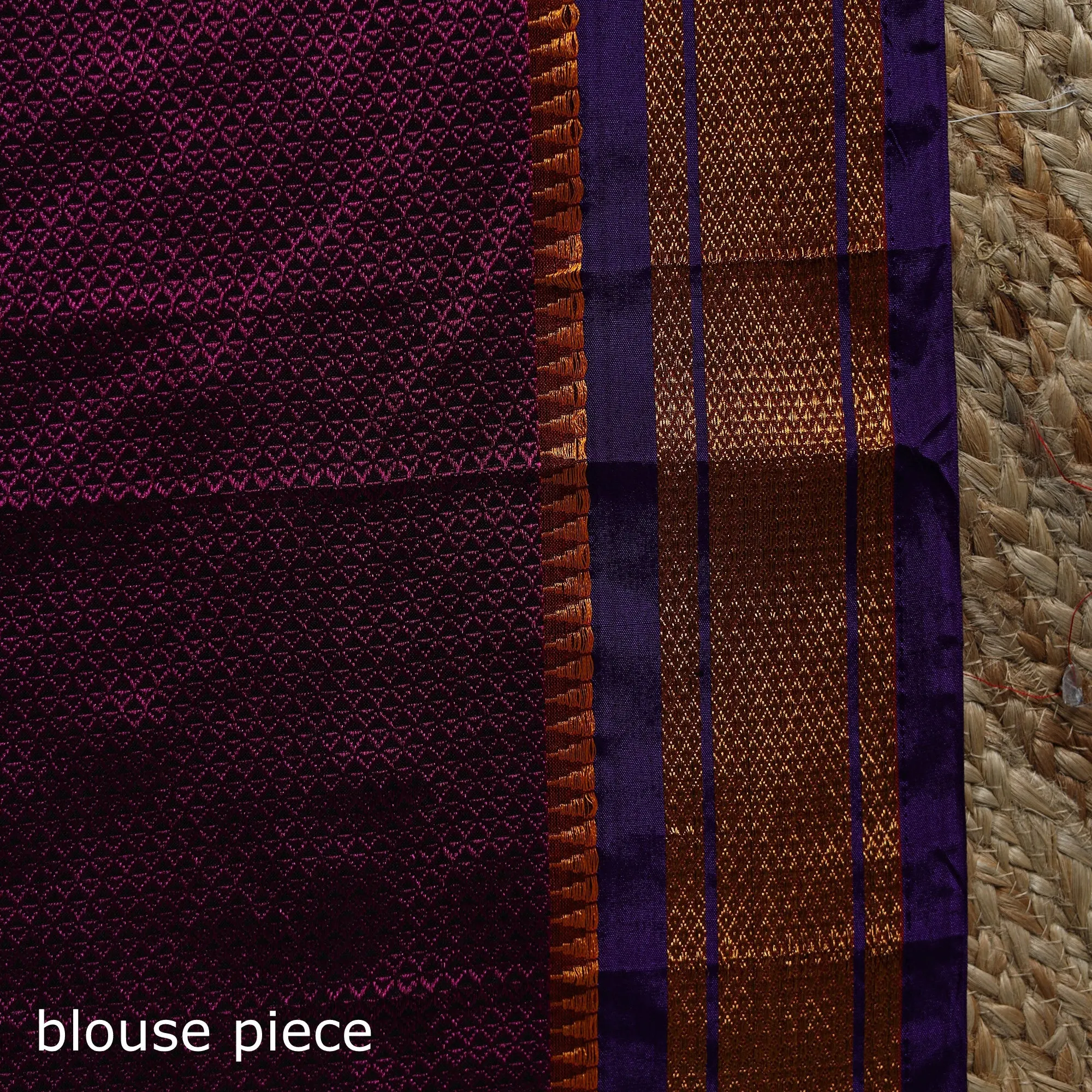 Purple - Silk Cotton Khun Saree with Ilkal Pallu Chikki Paras Border 23 sold by Itokri product image thumbnail 5
