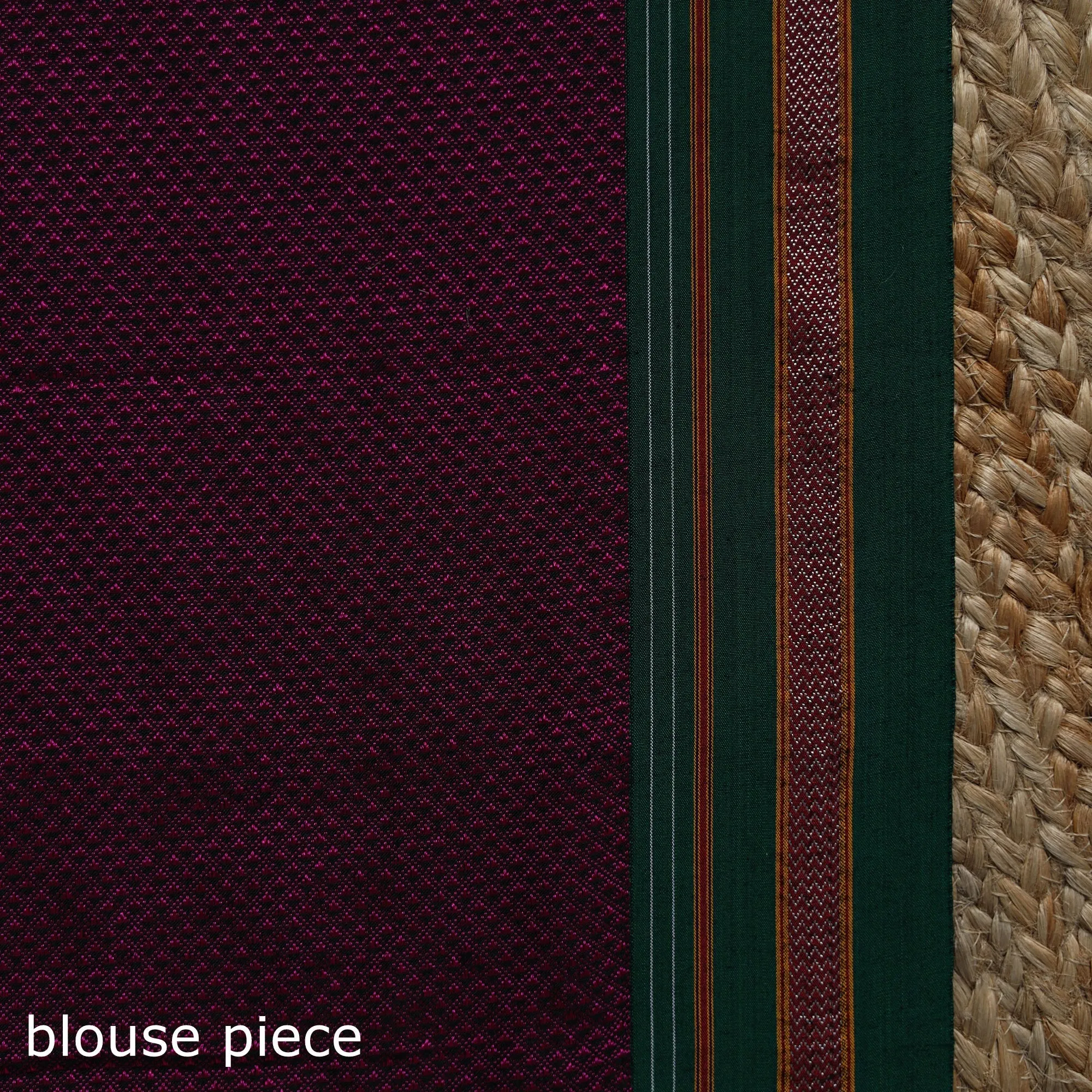 Purple - Silk Cotton Khun Saree with Ilkal Pallu Chikki Paras Border 21 sold by Itokri product image thumbnail 5