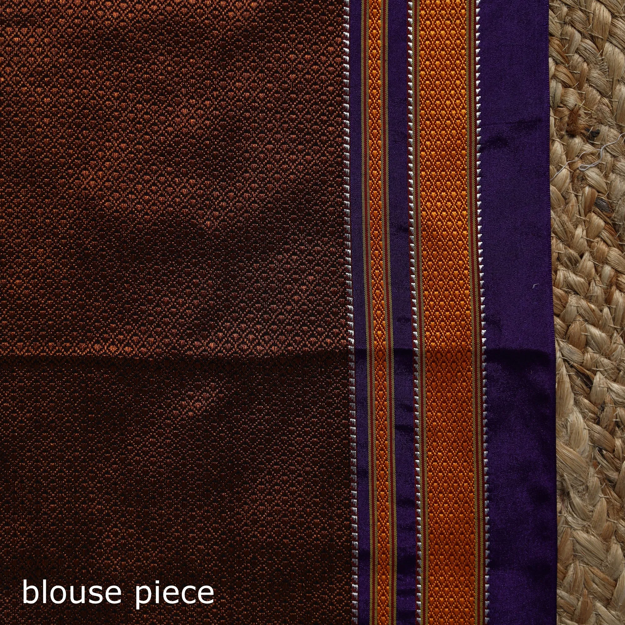 Brown - Nath Work Silk Cotton Khun Saree 14 sold by Itokri product image thumbnail 5
