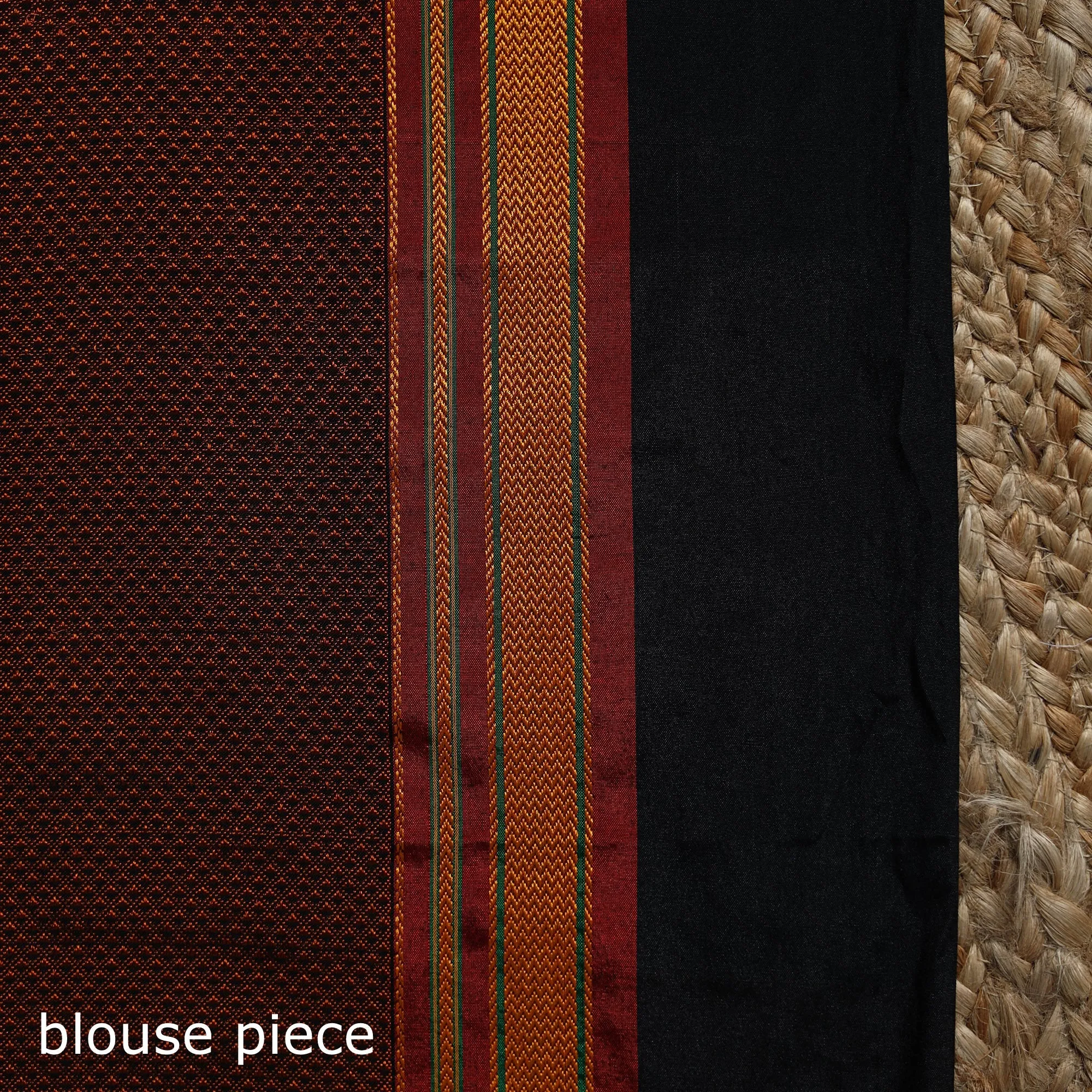 Brown - Nath Work Silk Cotton Khun Saree 13 sold by Itokri product image thumbnail 5