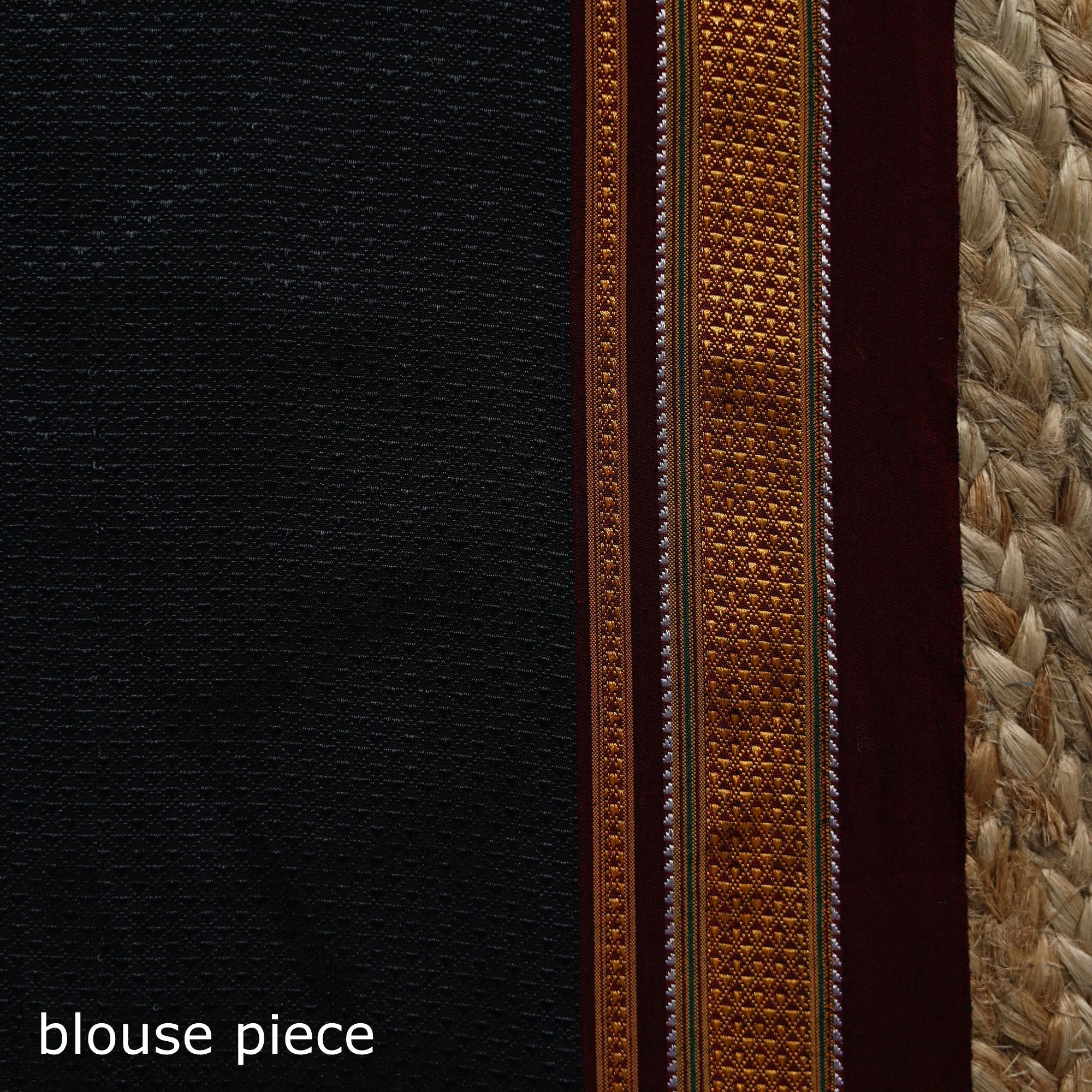 Black - Nath Work Silk Cotton Khun Saree 03 sold by Itokri product image thumbnail 5
