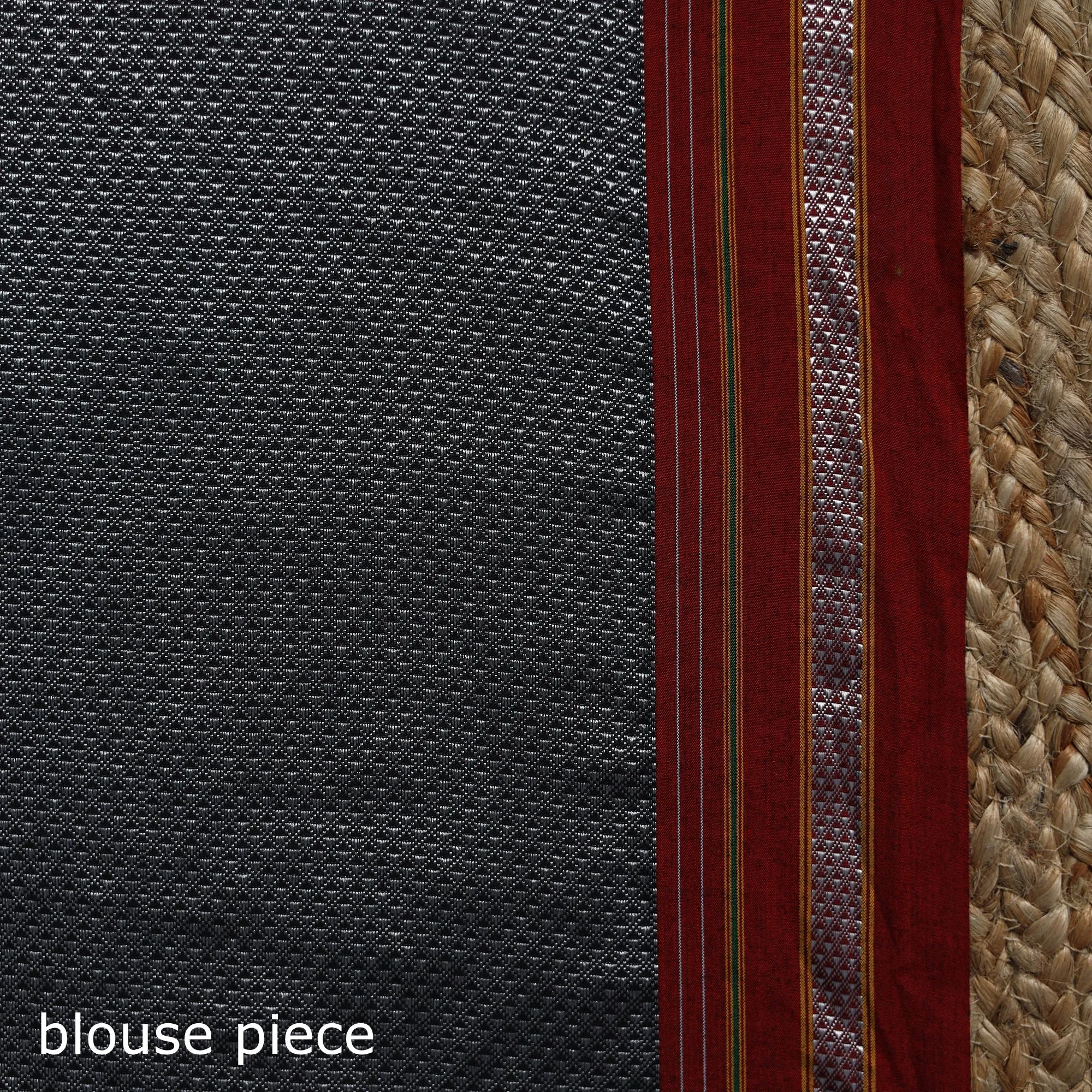 Grey - Nath Work Silk Cotton Khun Saree 01 sold by Itokri product image thumbnail 5