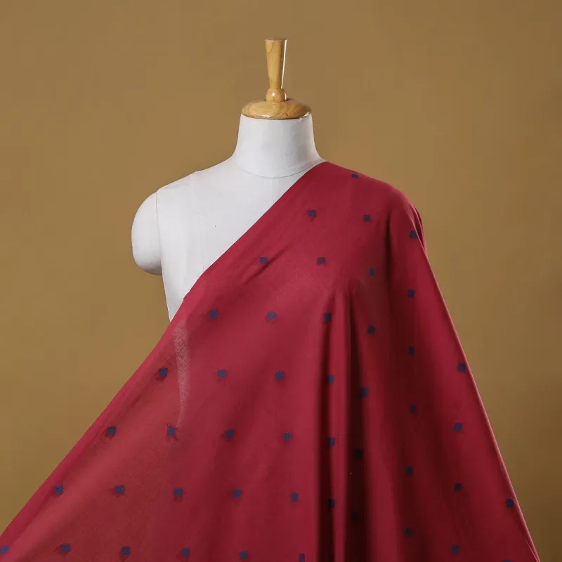 Red - Prewashed Cotton Jacquard Fabric 08 sold by Itokri