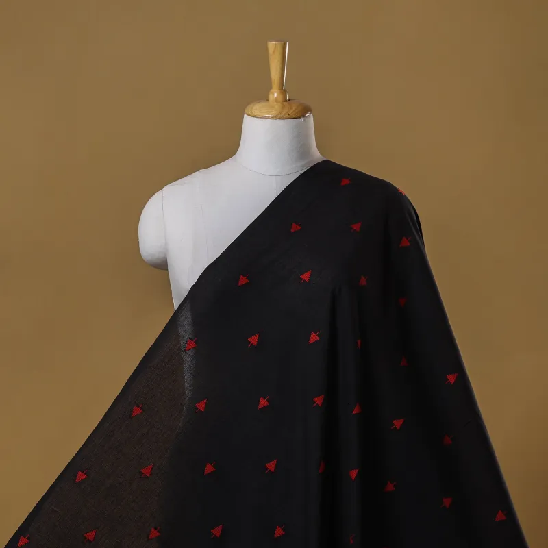 Black - Prewashed Cotton Jacquard Fabric 06 made by Itokri