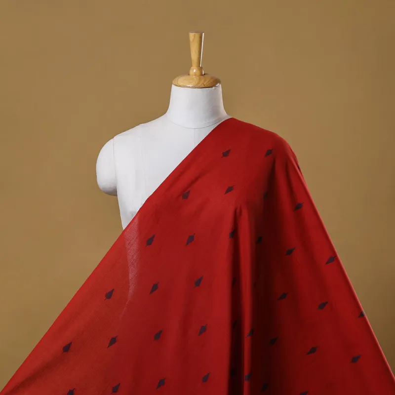 Red - Prewashed Cotton Jacquard Fabric 03 made by Itokri