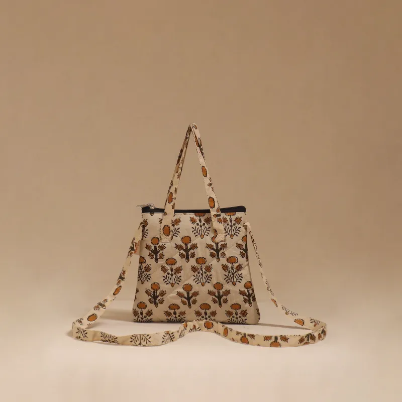 Beige - Handcrafted Quilted Sling Bag 39 sold by Itokri