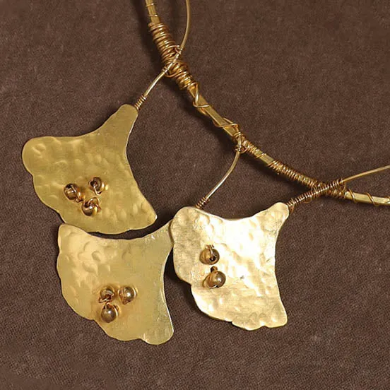 Yellow - Brass Metal Handcrafted Hasli Necklace 136 sold by Itokri product image thumbnail 3