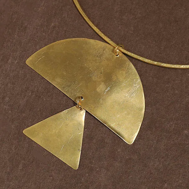 Yellow - Brass Metal Handcrafted Hasli Necklace 125 sold by Itokri product image thumbnail 3