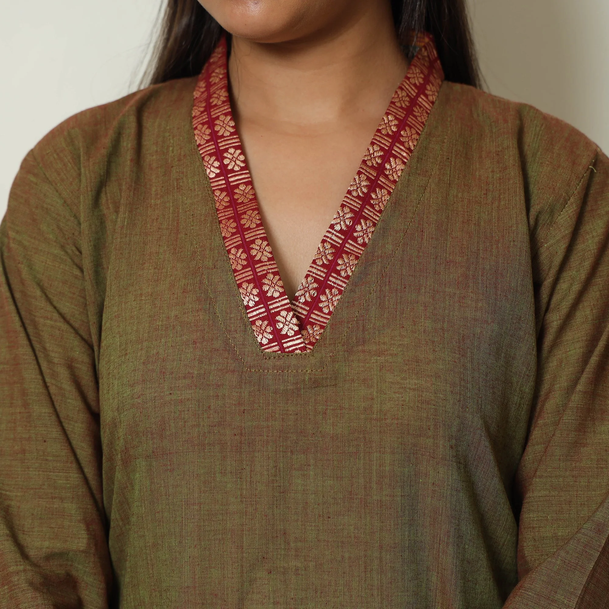 Green - Dharwad Cotton Short Kurta 17 sold by Itokri product image thumbnail 5