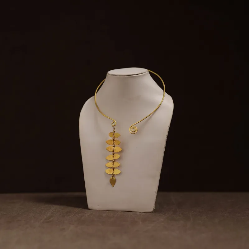 Yellow - Brass Metal Handcrafted Necklace 142 made by Itokri