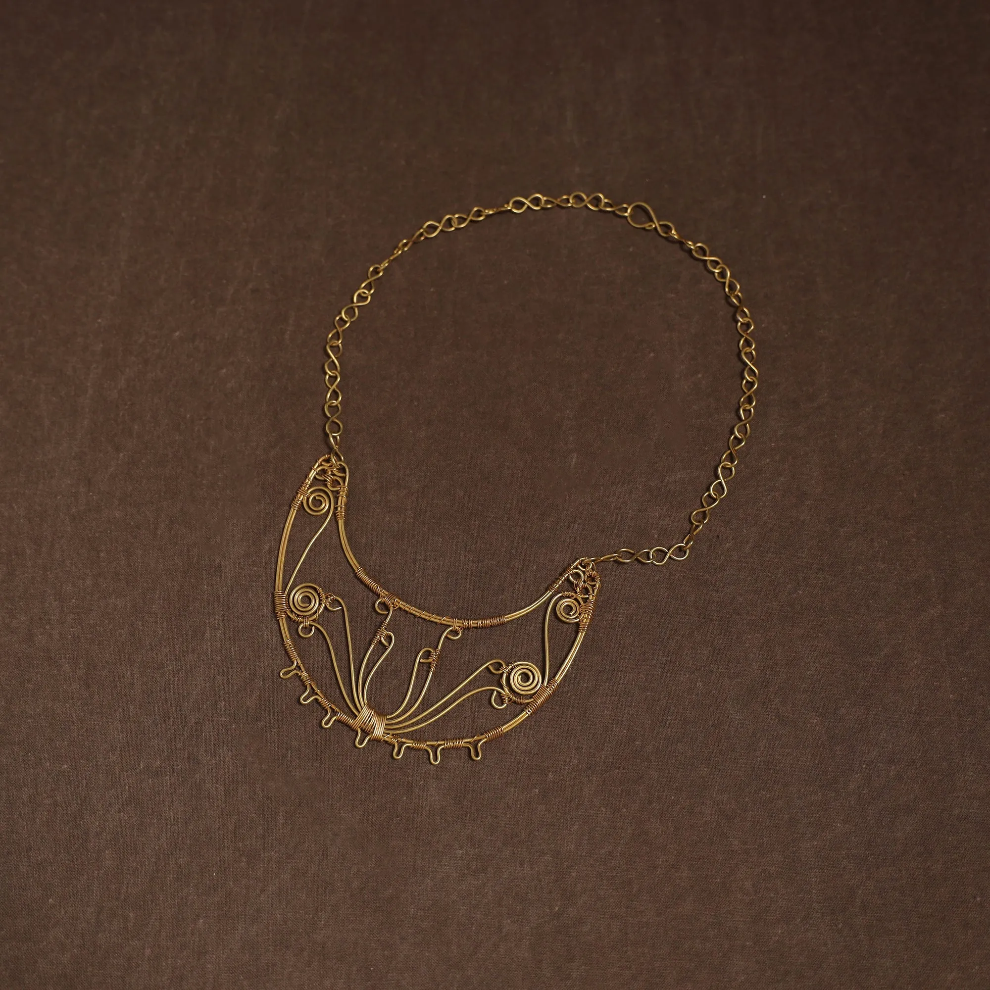 Yellow - Brass Metal Handcrafted Necklace 123 sold by Itokri product image thumbnail 2