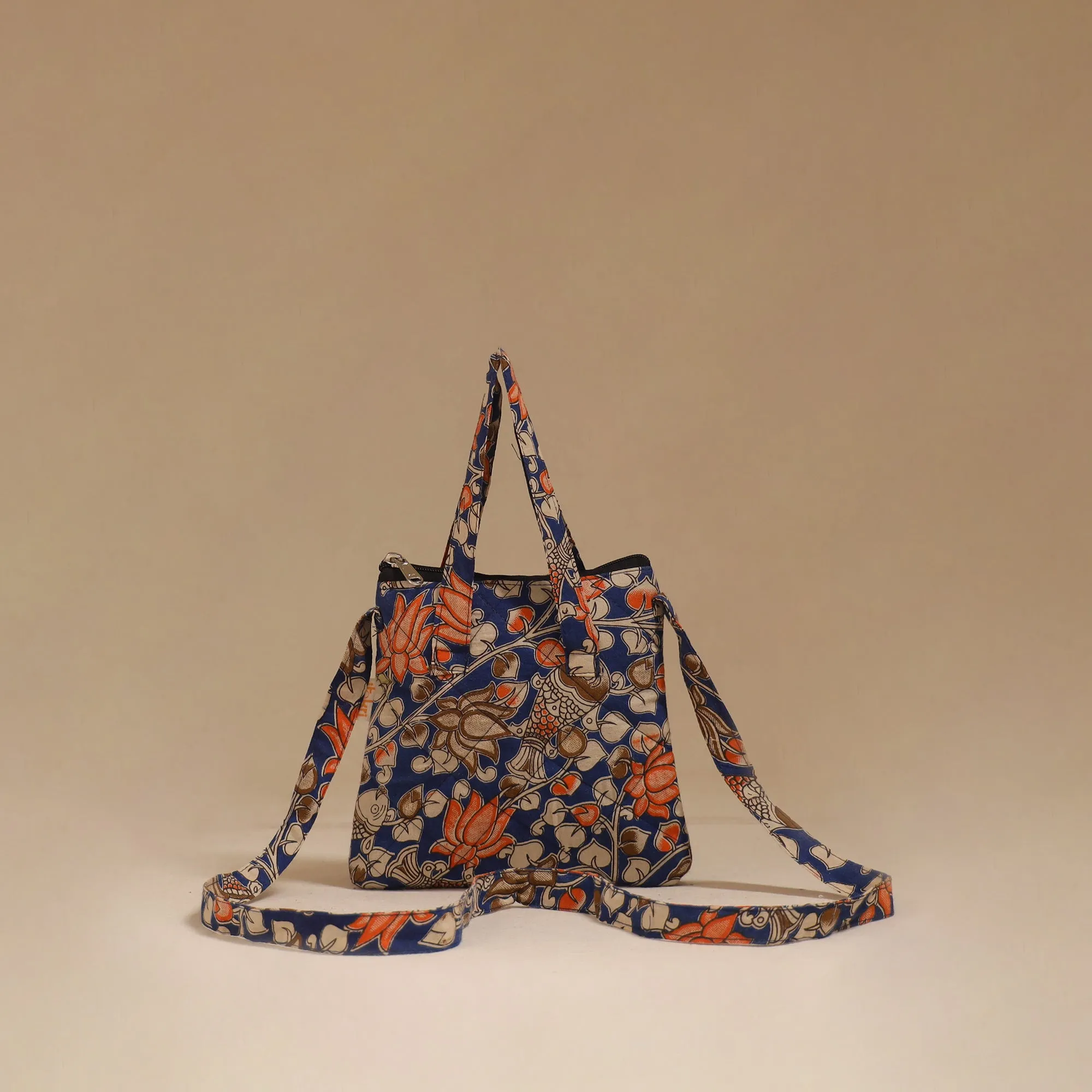 Blue - Handcrafted Quilted Sling Bag 33 sold by Itokri