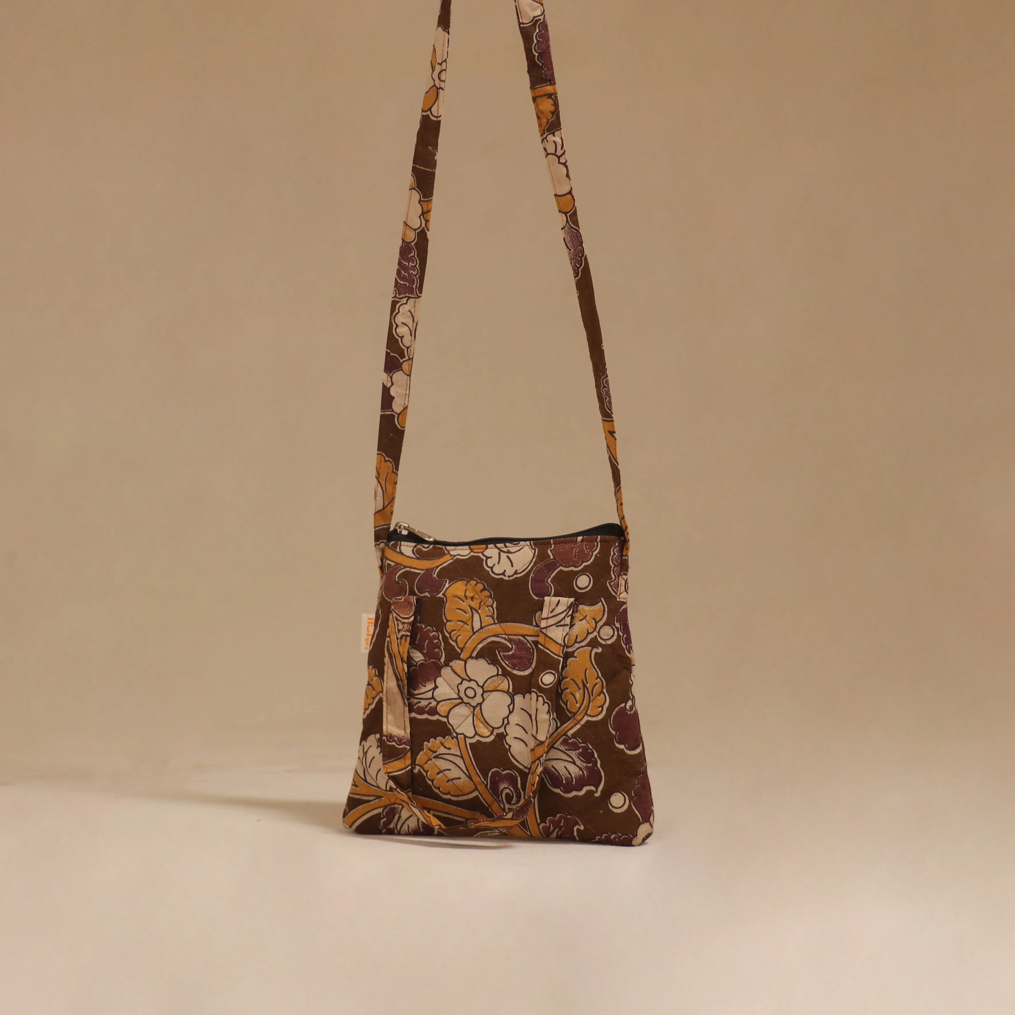 Brown - Handcrafted Quilted Sling Bag 23 sold by Itokri product image thumbnail 3