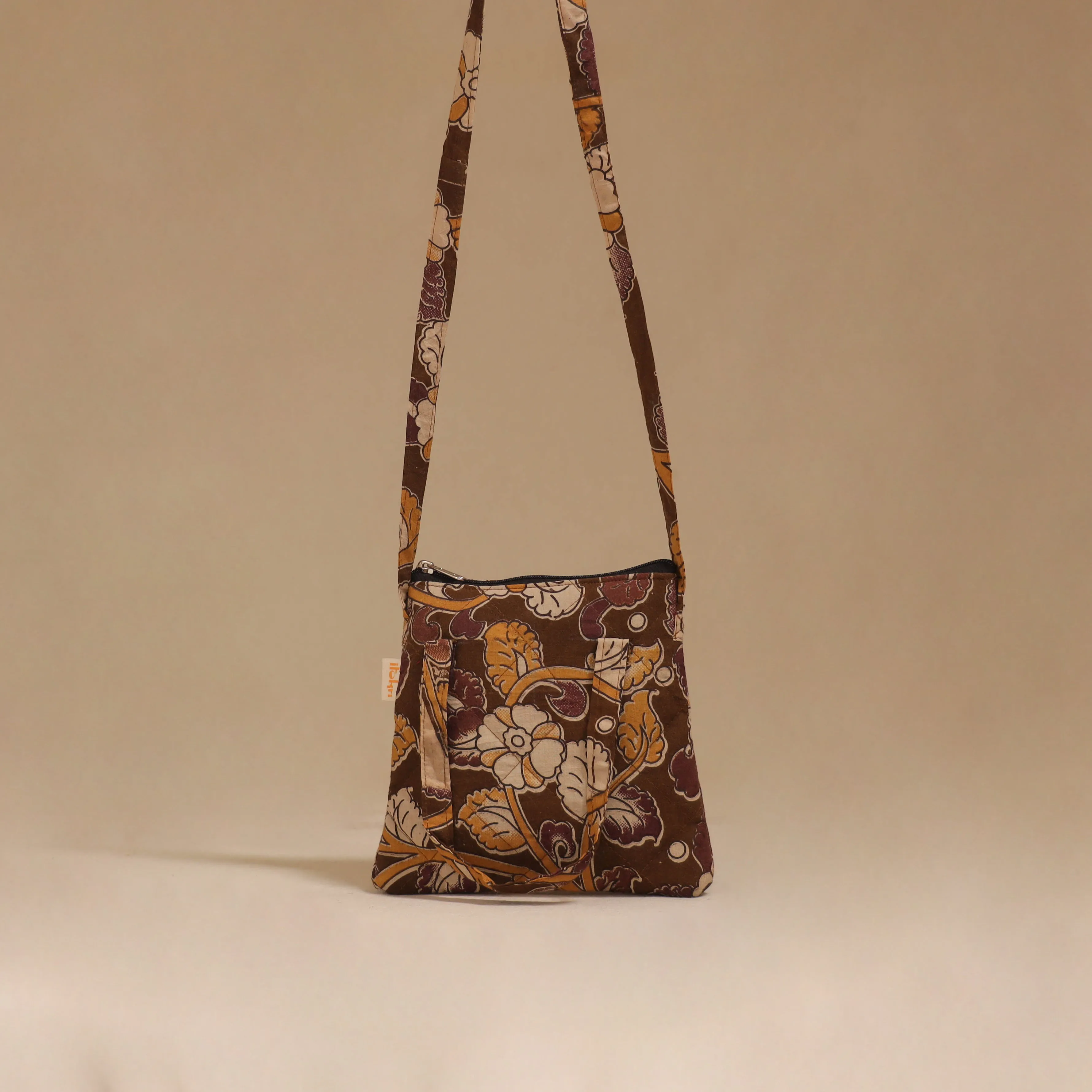 Brown - Handcrafted Quilted Sling Bag 23 sold by Itokri product image thumbnail 2