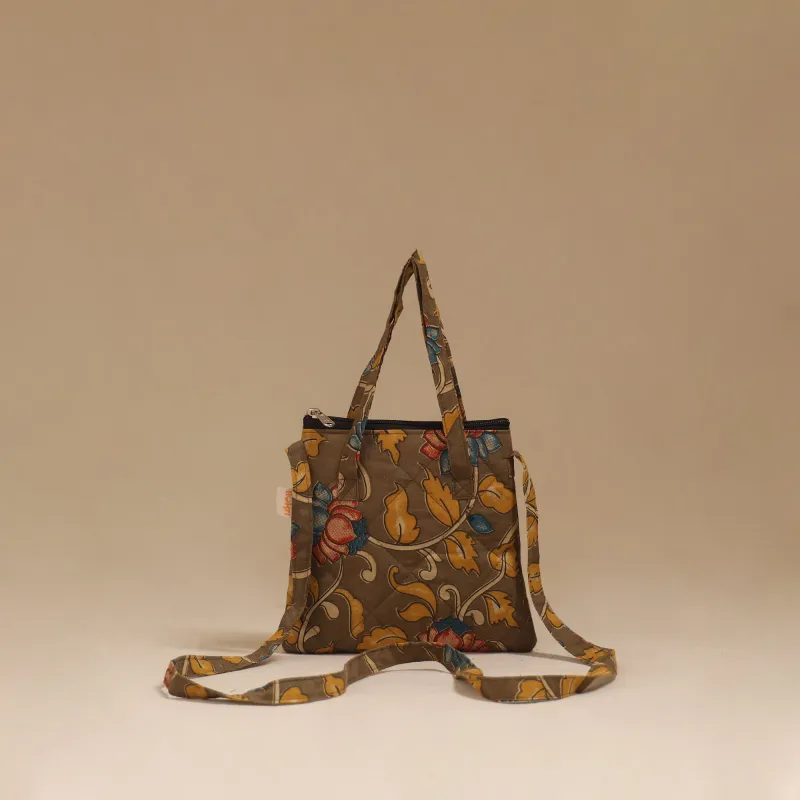 Green - Handcrafted Quilted Sling Bag 21 sold by Itokri